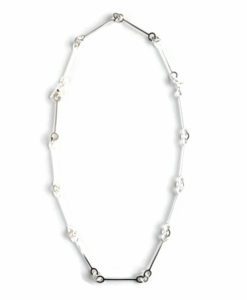 Nought Multi-Combination Necklace - silver - full set choker + extension chain bracelet on