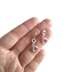 Russian Ring Dangle Earrings - silver