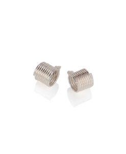 Silver Spring Coil Stud Earrings by Essemgé - on white background