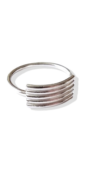Spring Coil Striped Ribbed Ring - Classic variation