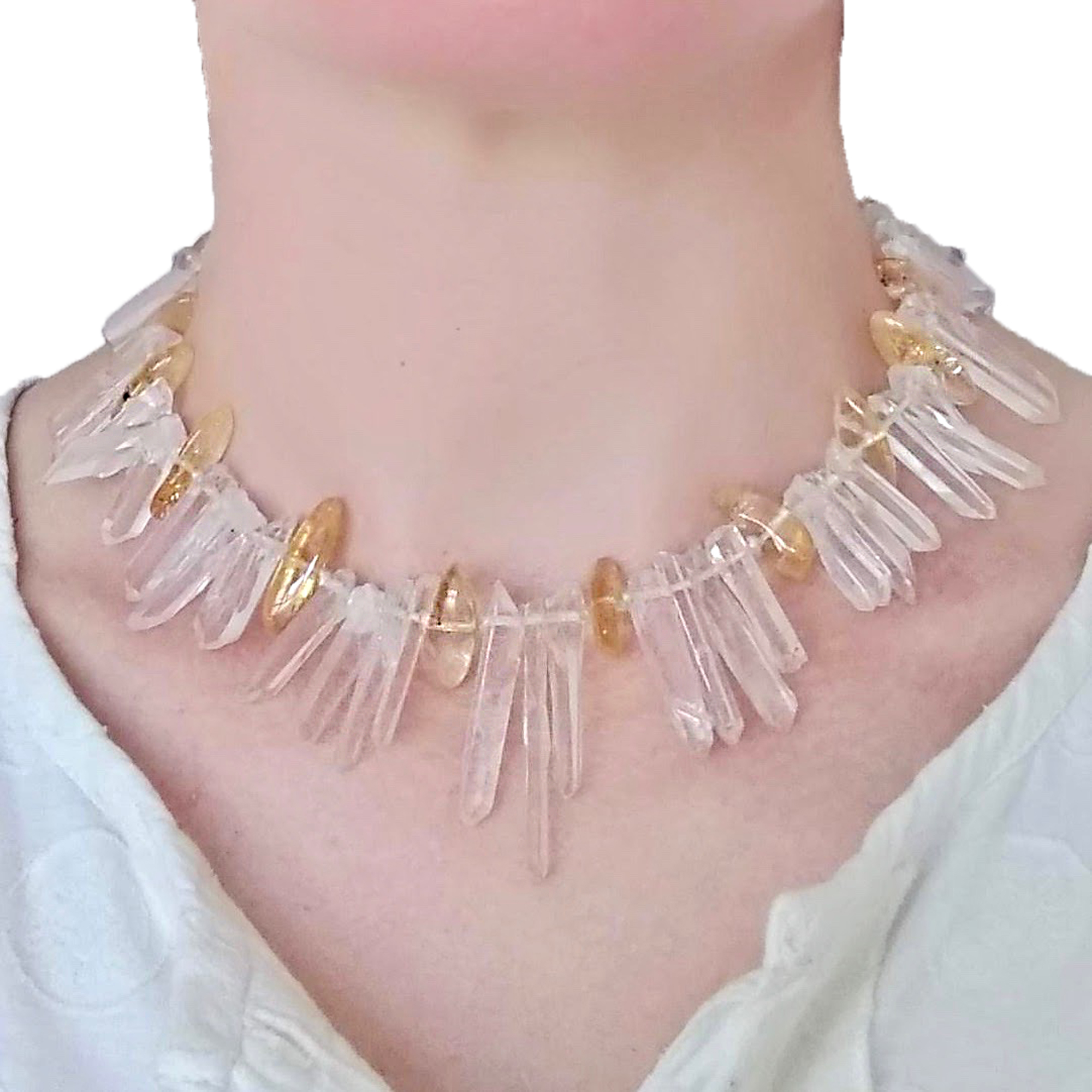 Rock Crystal Icicle Necklace - Essemgé Designer Jeweller