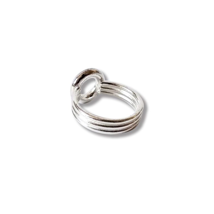 Silver Torus Ring - on white background