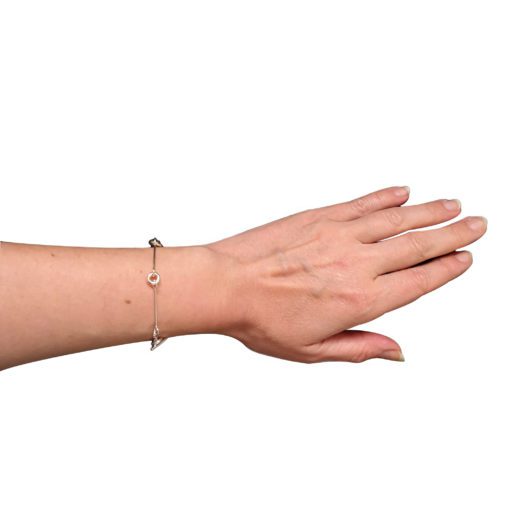 Mini-Torus-Bracelet-Silver - on wrist