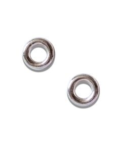 Silver Torus Stud Earrings - shiny - by Essemgé - on white background