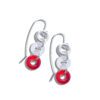 Carnelian Torus Cocktail Earrings by Essemgé - on white background