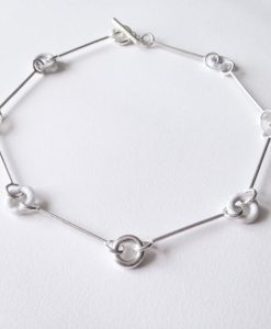 White Howlite Torus Chain Necklace by Essemgé - on white background