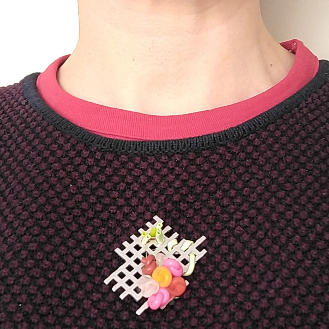 Essemgé at Meanings & Messages exhibition - Essemgé's one-of-a-kind City Garden brooch