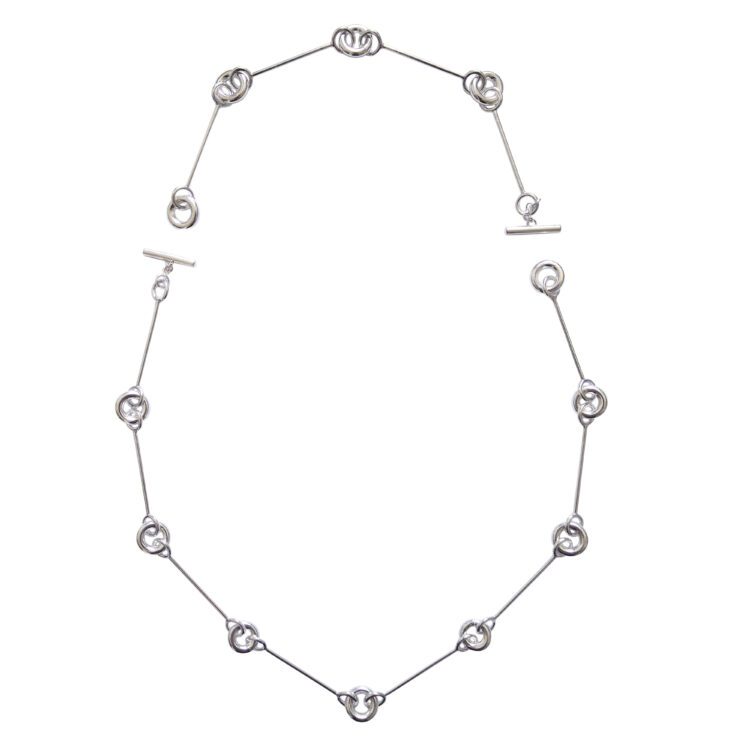 Torus Modular Necklace by Essemgé - silver necklace extendable with matching bracelet