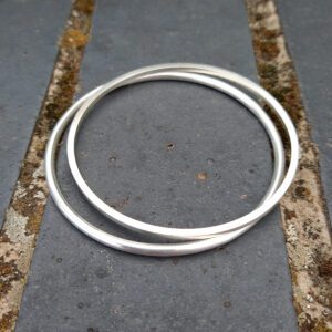 Silver Stacking Bangle set - Monday and Tuesday Bangles by Essemgé