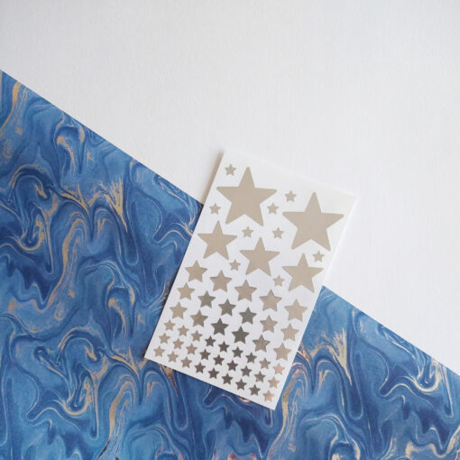 gift wrapping by Essemgé - silver and blue marble
