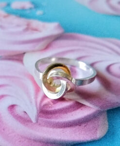 Gold & Silver Graphic Rose Ring by Essemge