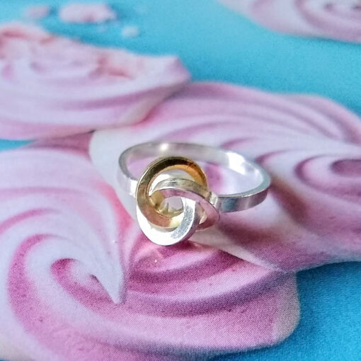 Gold & Silver Graphic Rose Ring by Essemge