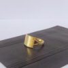 Large Gold Stripes Ring by Essemgé