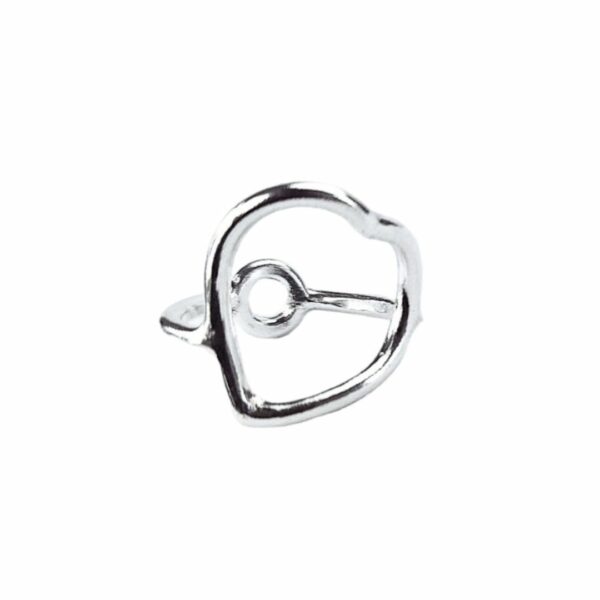 Heart Ring by Essemgé - silver ring on white background