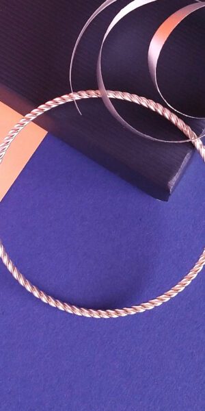 Twisted Rope Bangle by Essemgé - silver bangle