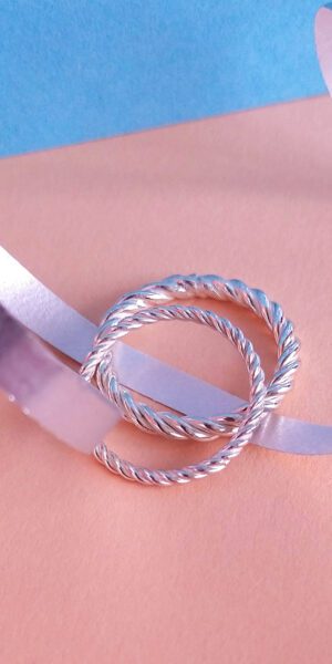 Twisted Rope rings set by Essemgé