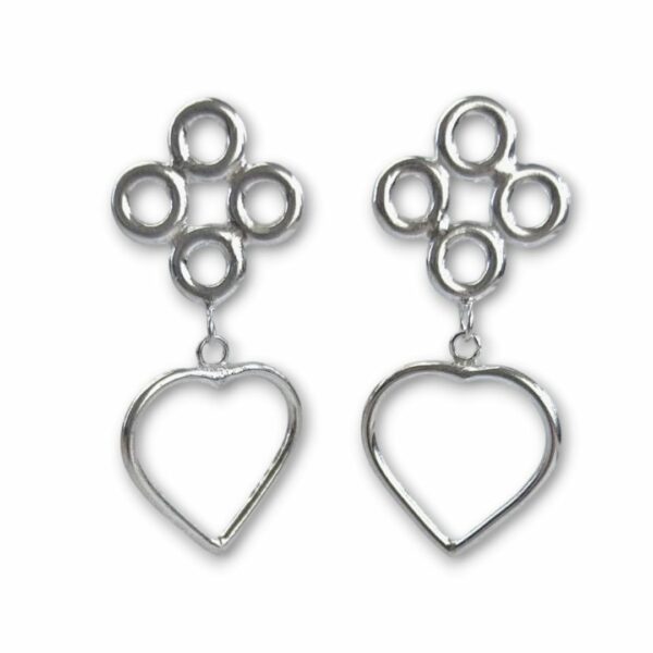 Quatrefoil Heart Dangle Earrings by Essemgé